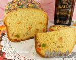 Kue Paskah di mesin roti Panasonic, Mulinex, Redmond, Kenwood - resep sederhana dan lezat