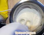 Vanillepudding für Eclairs Proteinpudding im Wasserbad