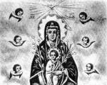 Siciliansk eller Divnogorsk ikon av Guds Moder