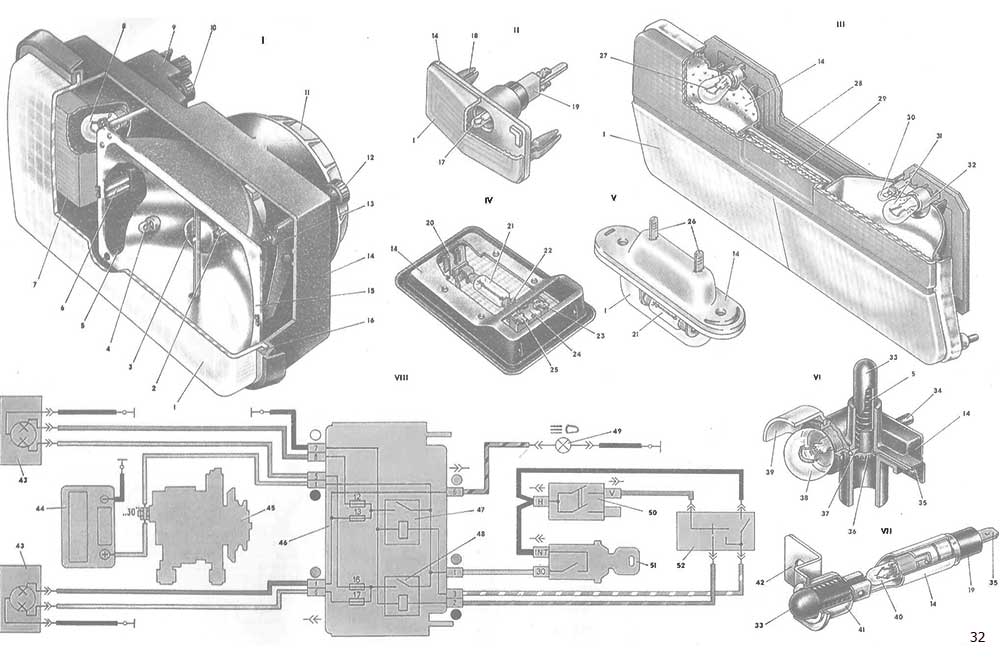 Схема фар ваз 2105 - 90 фото